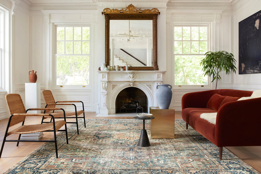 Margot Rug 02 | Terracotta / Lagoon