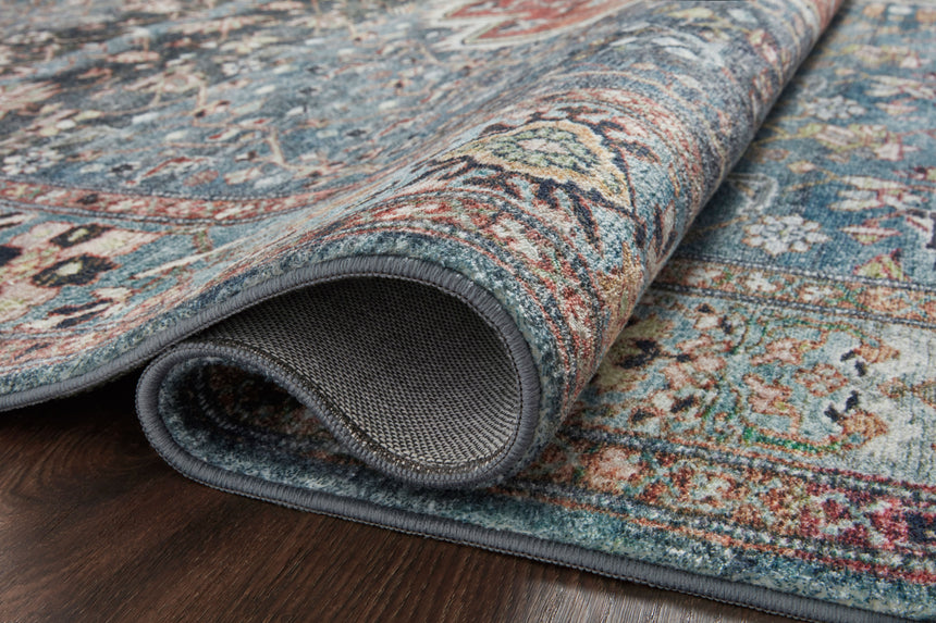 Margot Rug 05 | Ocean / Brick