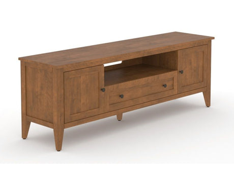 Canadel Accent Media Unit 7225 in Oak Washed, three-quarter view