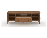 Canadel Accent Media Unit 7225 in Oak Washed, fully open view