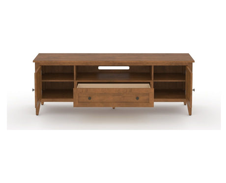 Canadel Accent Media Unit 7225 in Oak Washed, fully open view