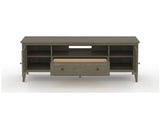 Canadel Accent Media Unit 7225 in 08 Shadow, fully open view