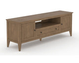 Canadel Accent Media Unit 7225 in 25 Pecan Washed, three-quarter view