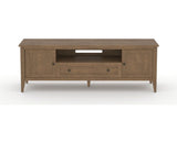 Canadel Accent Media Unit 7225 in 25 Pecan Washed, front view