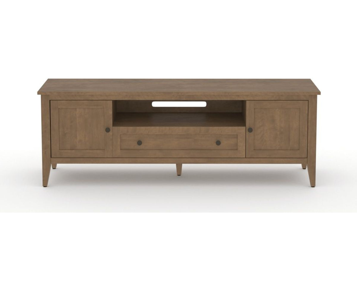 Canadel Accent Media Unit 7225 in 25 Pecan Washed, front view
