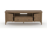 Canadel Accent Media Unit 7225 in 25 Pecan Washed, open view