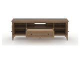 Canadel Accent Media Unit 7225 in 25 Pecan Washed, fully open view