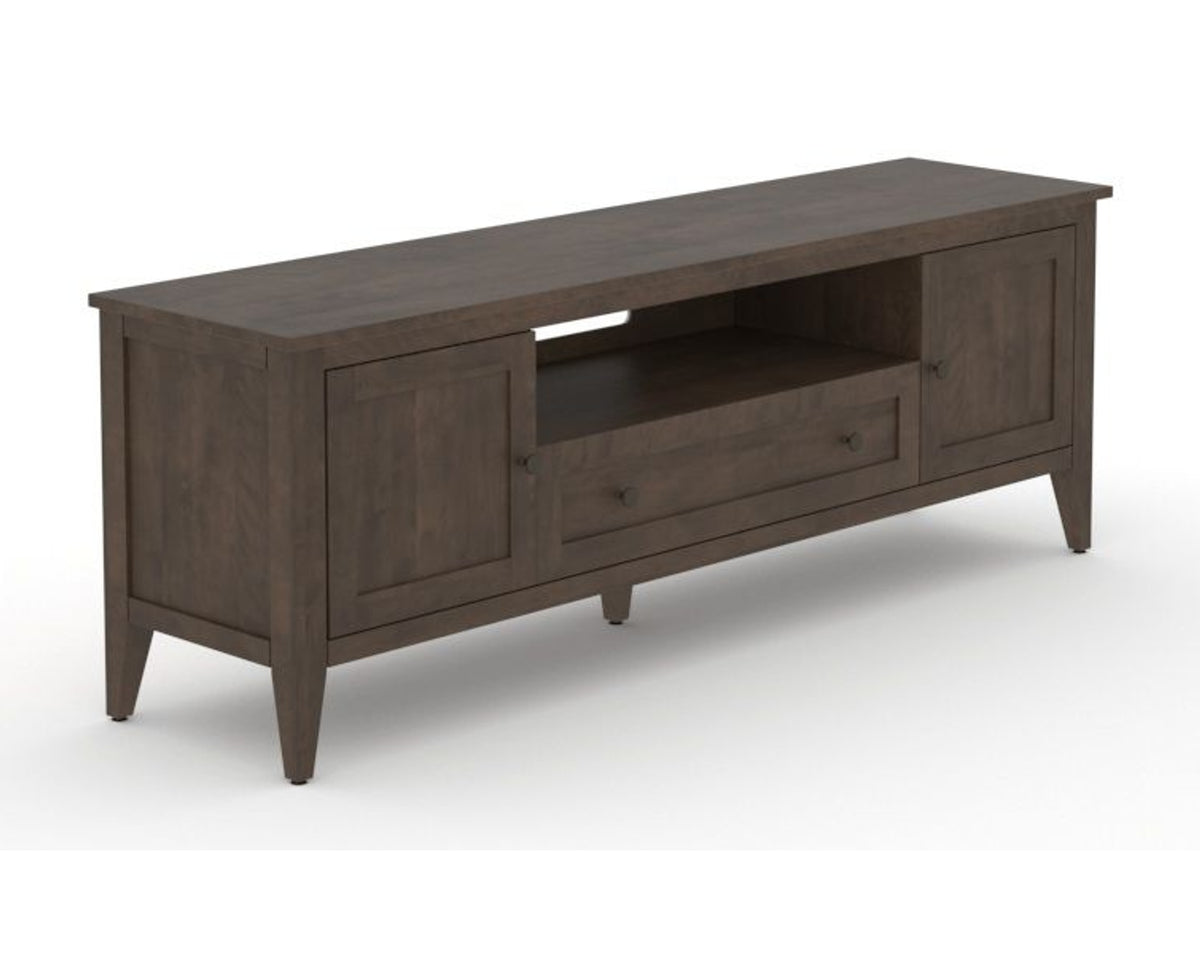Canadel Accent Media Unit 7225 in 29 Hazelnut Washed, three-quarter view