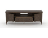 Canadel Accent Media Unit 7225 in 29 Hazelnut Washed, open view