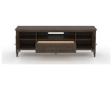 Canadel Accent Media Unit 7225 in 29 Hazelnut Washed, fully open view
