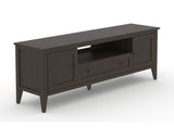Canadel Accent Media Unit 7225 in 59 Davy's Grey, three-quarter view