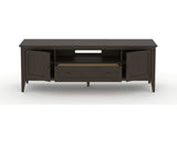 Canadel Accent Media Unit 7225 in 59 Davy's Grey, open view