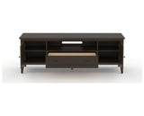 Canadel Accent Media Unit 7225 in 59 Davy's Grey, fully open view