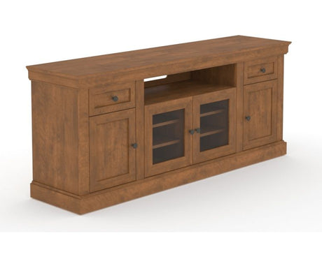 Canadel Accent Media Unit 7230 in Oak Washed, three-quarter view