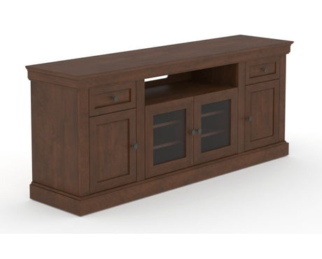 Canadel Accent Media Unit 7230 in 19 Cognac Washed, three-quarter view