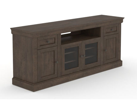 Canadel Accent Media Unit 7230 in 29 Hazelnut Washed, three-quarter view