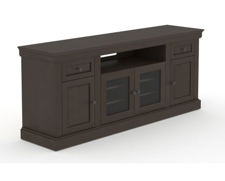 Canadel Accent Media Unit 7230 in 59 Davy's Grey, three-quarter view