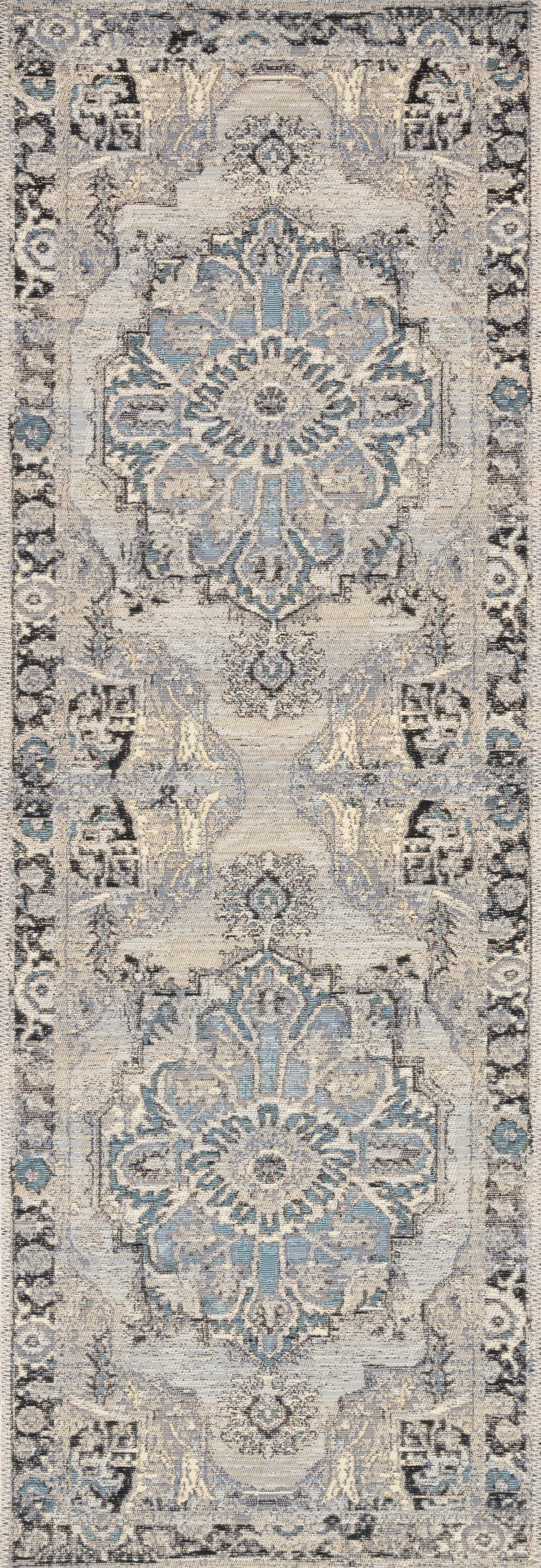 Mika Rug 01 | Grey / Blue