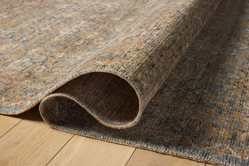 Molly Rug 02 | Denim / Gold