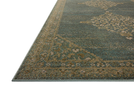 Mona Rug 04 | Aqua / Wheat