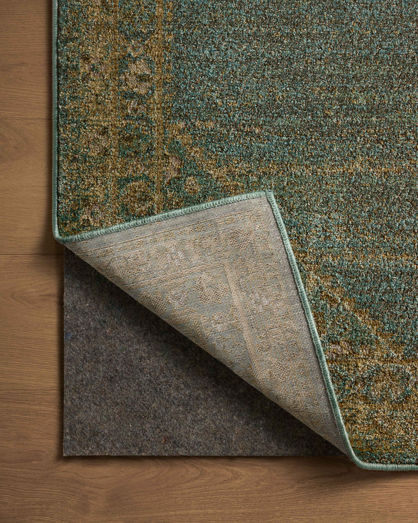 Mona Rug 04 | Aqua / Wheat