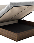 Smoked Walnut with Poodle Fabric (Uplift Storage) | Mobican Maya Bed | Valley Ridge Furniture