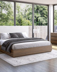 Smoked Walnut with Poodle Fabric | Mobican Maya Bed | Valley Ridge Furniture