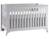 White Wood with Sand Laminate | Metro Crib & Dresser Set | Valley Ridge Furniture