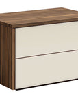 Smoked Walnut with Sand Glass | Mobican Mya Night Table | Valley Ridge Furniture