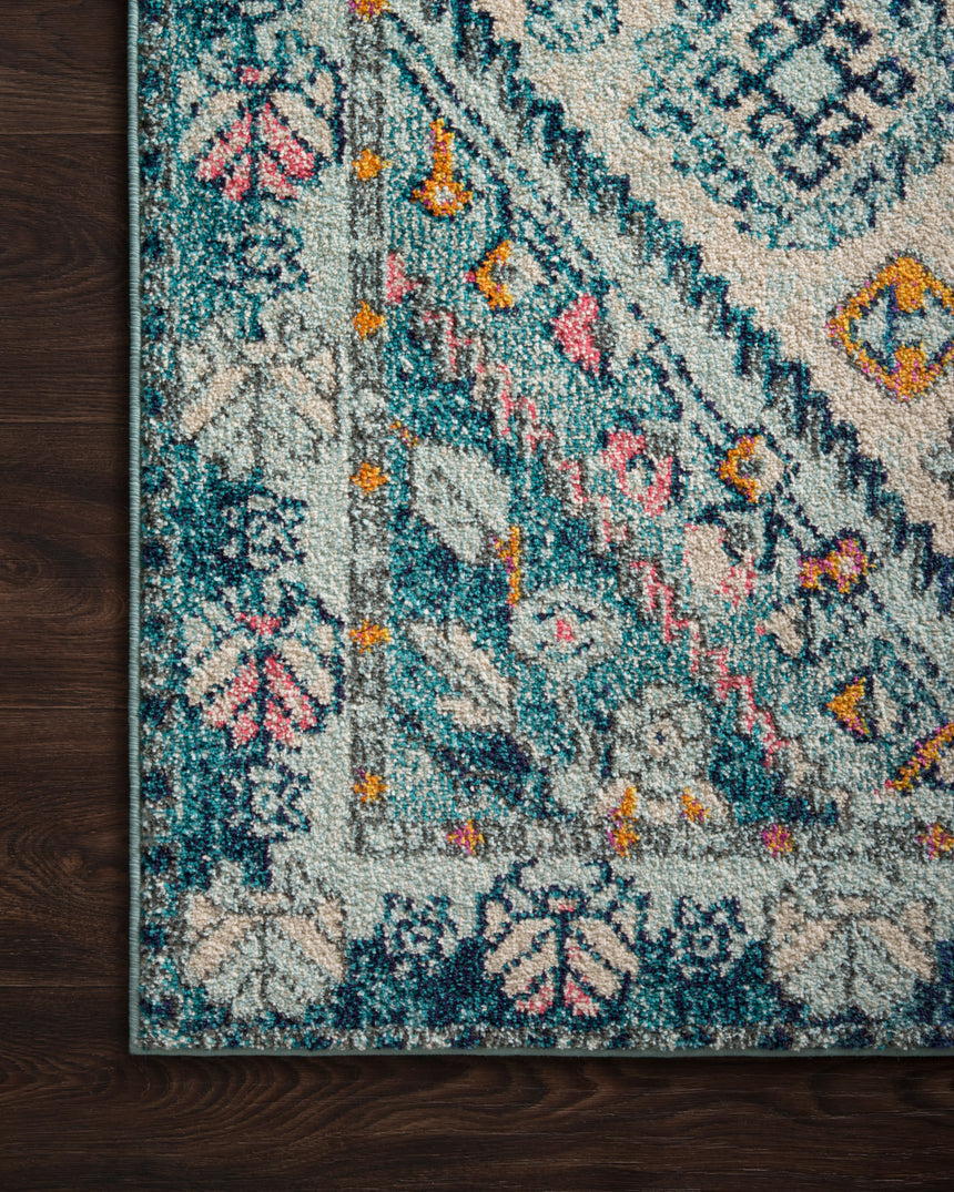 Nadia Rug 03 | Aqua / Navy