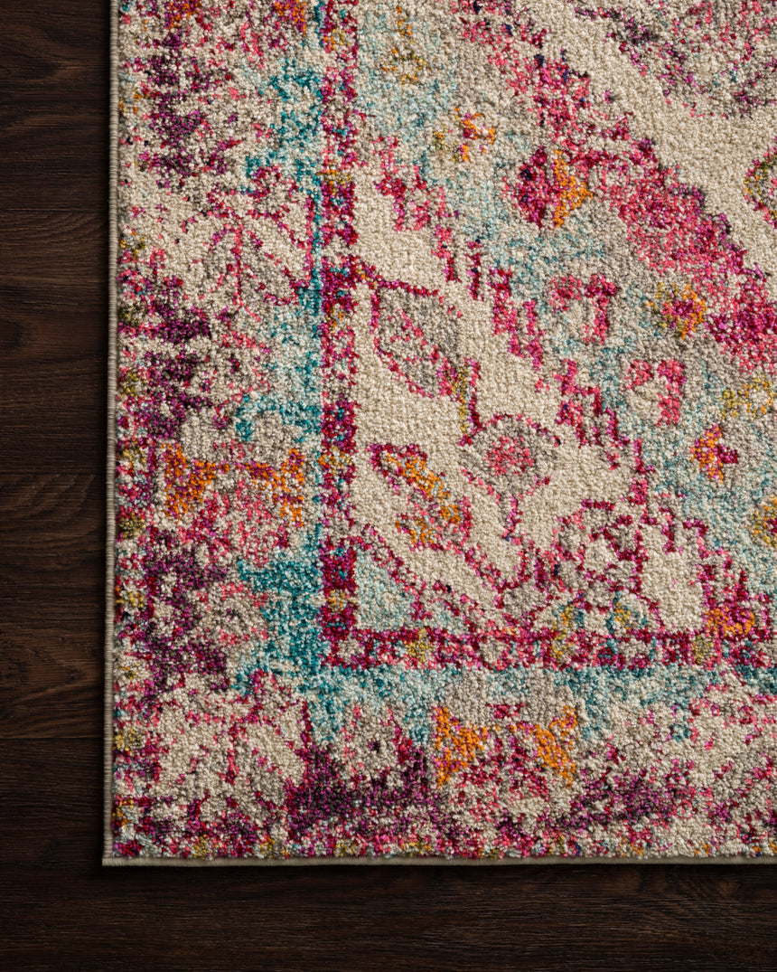 Nadia Rug 03 | Aqua / Pink