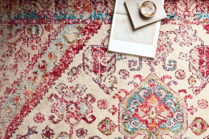 Nadia Rug 03 | Aqua / Pink