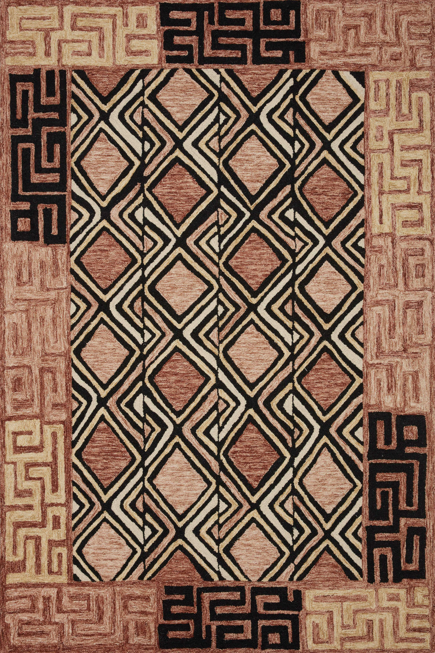 Nala Rug 06 | Rose / Black