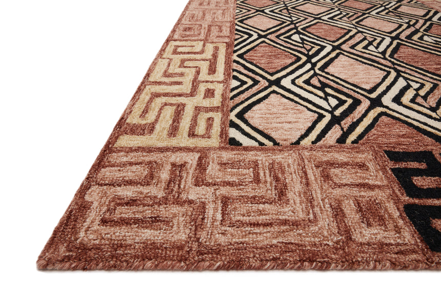 Nala Rug 06 | Rose / Black
