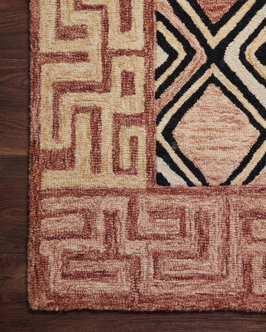 Nala Rug 06 | Rose / Black