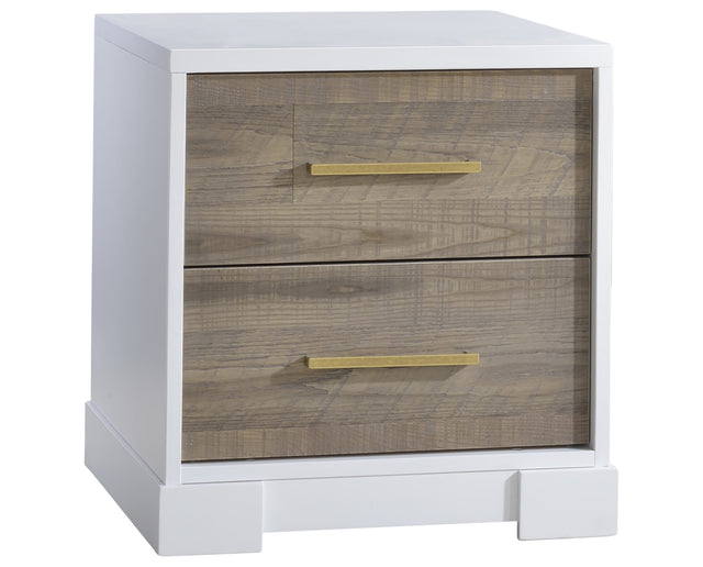 White Birch with Brown Bark Oak Veneer | Vibe Nightstand | Valley Ridge Furniture