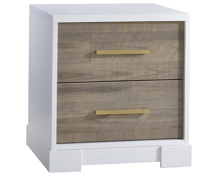 White Birch with Brown Bark Oak Veneer | Vibe Nightstand | Valley Ridge Furniture