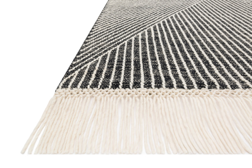Newton Rug 01 | Charcoal / Ivory
