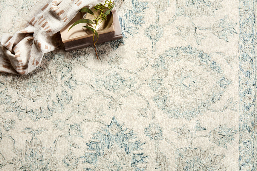 Norabel Rug 04 | Ivory / Blue
