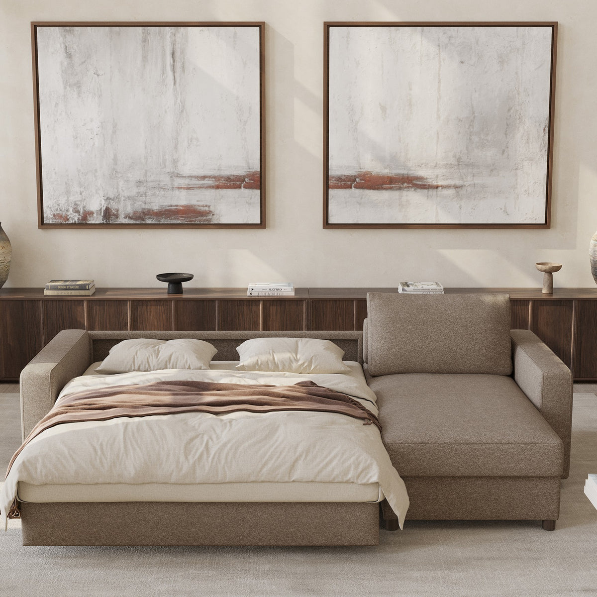 Innovation Living Neah Lounger - Standard Arms, room setting, shown in 367 Halifax Wicker