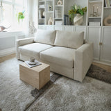 Innovation Living Neah Sleeper Sofa - Standard Arms, room setting, shown in 365 Halifax Shell all-groups
