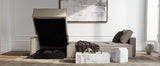 Innovation Living Newilla Sleeper Sofa With Lounger - Standard Arms, room setting, shown in 257 Adario Taupe