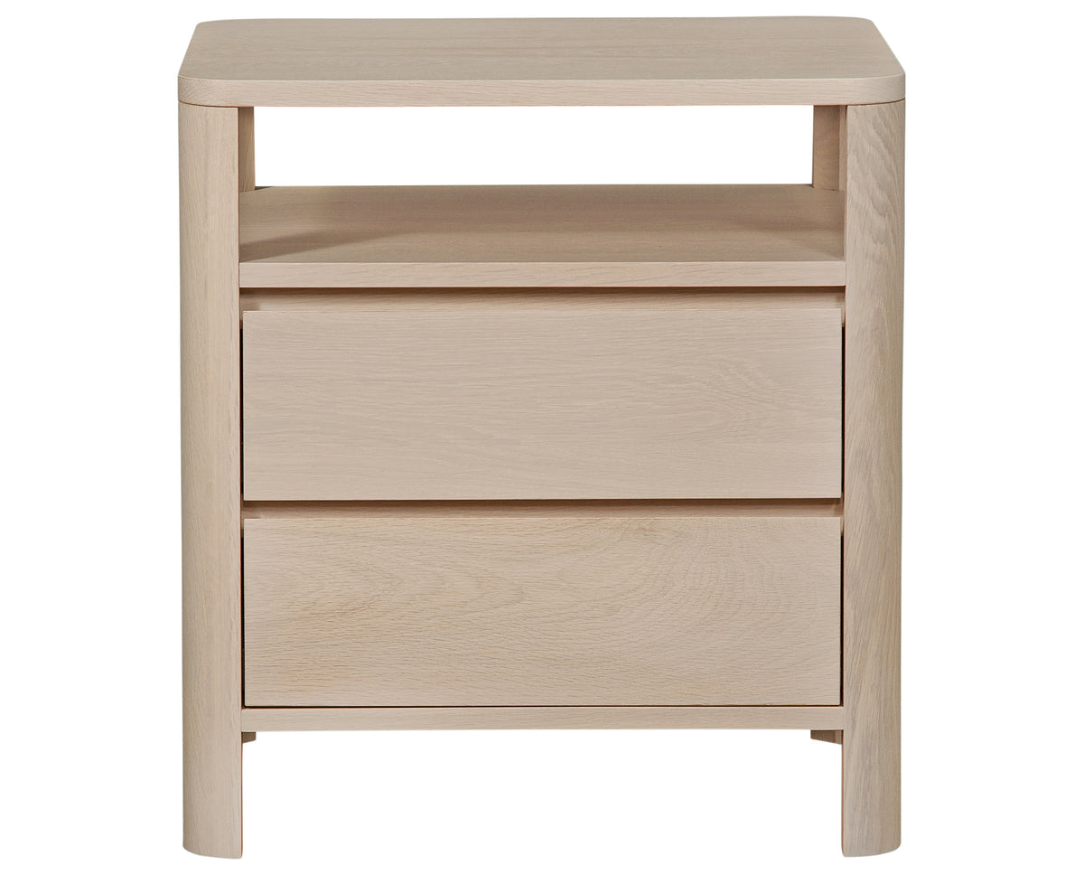 West Bros Curva Night Table in 45 Weathered Wood
