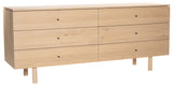 White Washed on Oak with Black Handles | Mobican Nora Double Dresser | Valley Ridge Furniture