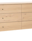 White Washed on Oak with Black Handles | Mobican Nora Double Dresser | Valley Ridge Furniture