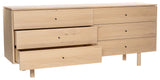 White Washed on Oak with Black Handles | Mobican Nora Double Dresser | Valley Ridge Furniture