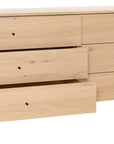 White Washed on Oak with Black Handles | Mobican Nora Double Dresser | Valley Ridge Furniture