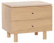 White Washed on Oak with Black Handles | Mobican Nora Night Table | Valley Ridge Furniture