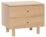 White Washed on Oak with Black Handles | Mobican Nora Night Table | Valley Ridge Furniture