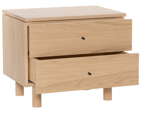 White Washed on Oak with Black Handles | Mobican Nora Night Table | Valley Ridge Furniture